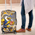 West Coast Eagles Luggage Cover Aboriginal Dot Pattern - Football Mascot Heritage Pride