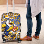 West Coast Eagles Luggage Cover Aboriginal Dot Pattern - Football Mascot Heritage Pride