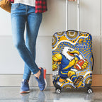 West Coast Eagles Luggage Cover Aboriginal Dot Pattern - Football Mascot Heritage Pride
