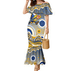 West Coast Eagles Mermaid Dress Aboriginal Dot Pattern - Football Mascot Heritage Pride