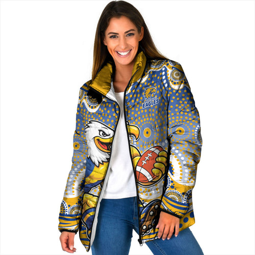 West Coast Eagles Padded Jacket Aboriginal Dot Pattern - Football Mascot Heritage Pride
