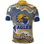 West Coast Eagles Polo Shirt Aboriginal Dot Pattern - Football Mascot Heritage Pride