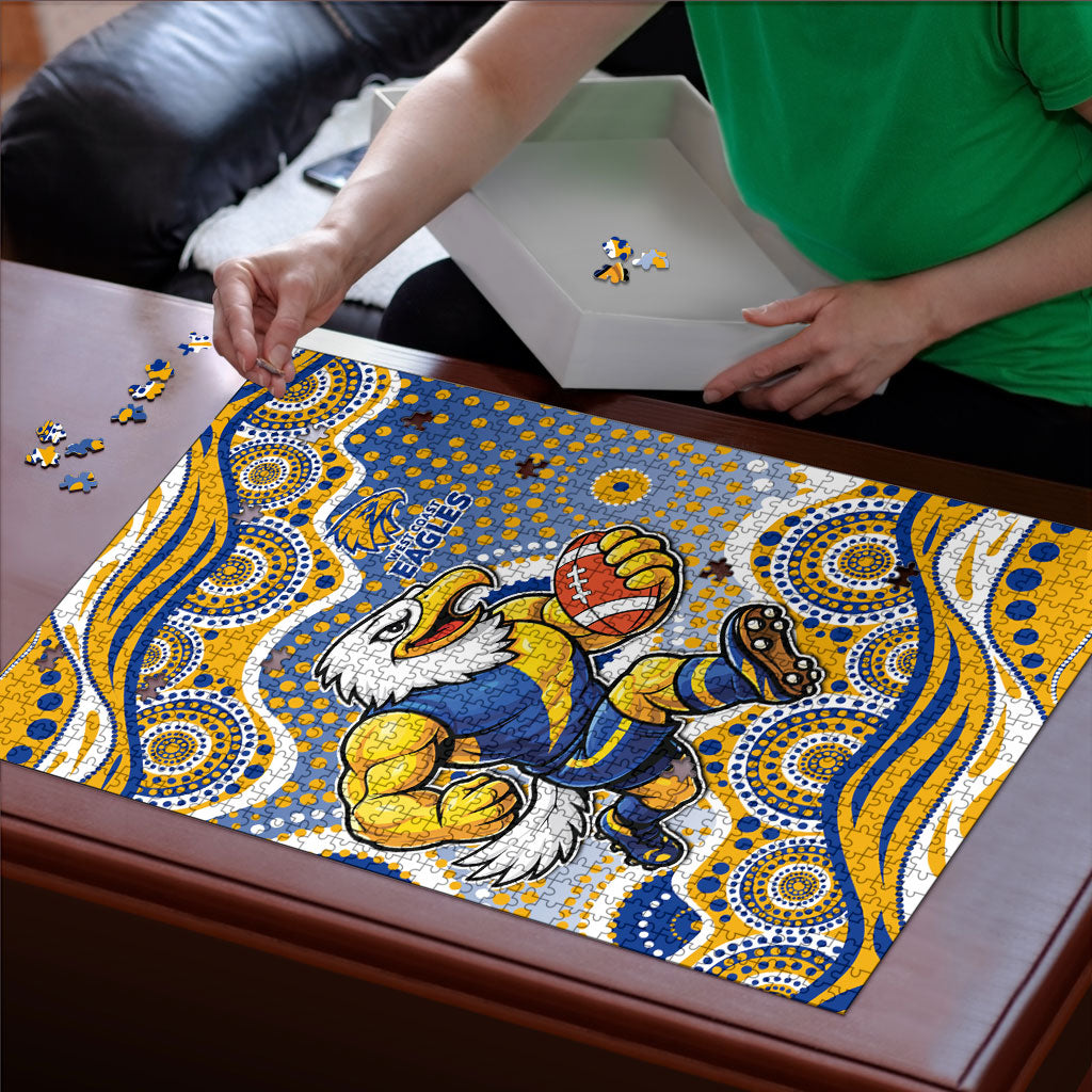 West Coast Eagles Puzzle Aboriginal Dot Pattern - Football Mascot Heritage Pride
