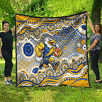 West Coast Eagles Quilt Aboriginal Dot Pattern - Football Mascot Heritage Pride