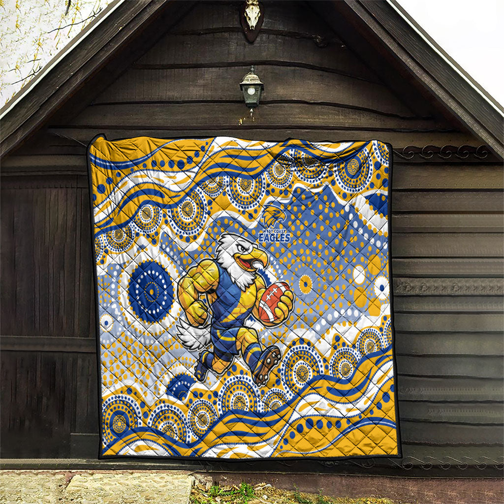 West Coast Eagles Quilt Aboriginal Dot Pattern - Football Mascot Heritage Pride