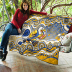 West Coast Eagles Quilt Aboriginal Dot Pattern - Football Mascot Heritage Pride