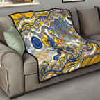 West Coast Eagles Quilt Aboriginal Dot Pattern - Football Mascot Heritage Pride