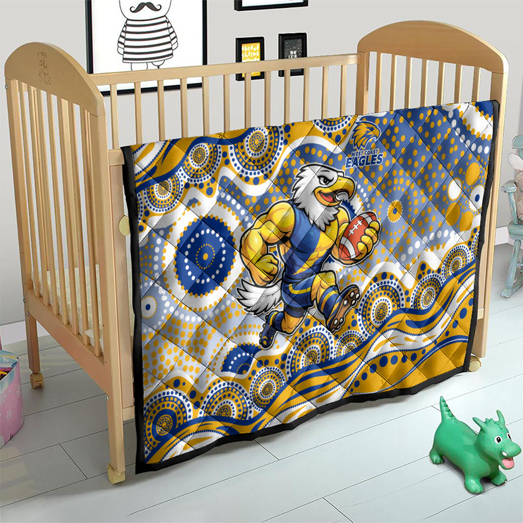 West Coast Eagles Quilt Aboriginal Dot Pattern - Football Mascot Heritage Pride