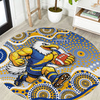 West Coast Eagles Round Carpet Aboriginal Dot Pattern - Football Mascot Heritage Pride