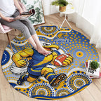 West Coast Eagles Round Carpet Aboriginal Dot Pattern - Football Mascot Heritage Pride