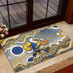West Coast Eagles Rubber Doormat Aboriginal Dot Pattern - Football Mascot Heritage Pride