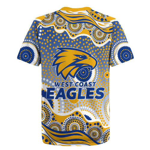 West Coast Eagles Rugby Jersey Aboriginal Dot Pattern - Football Mascot Heritage Pride