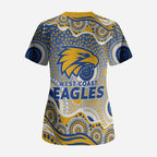 West Coast Eagles Scrub Top Aboriginal Dot Pattern - Football Mascot Heritage Pride