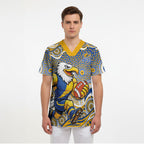 West Coast Eagles Scrub Top Aboriginal Dot Pattern - Football Mascot Heritage Pride