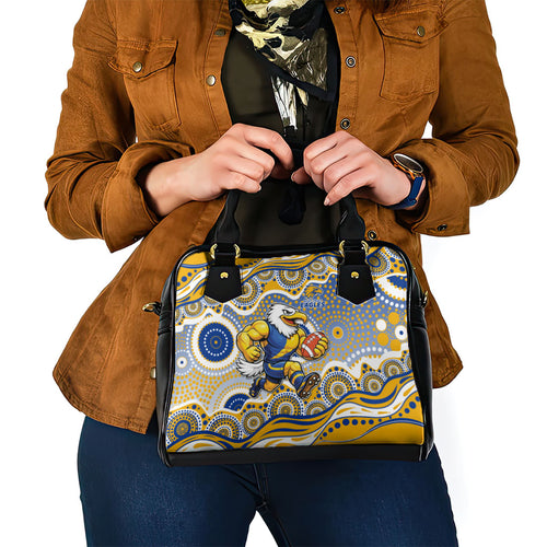 West Coast Eagles Shoulder Handbag Aboriginal Dot Pattern - Football Mascot Heritage Pride