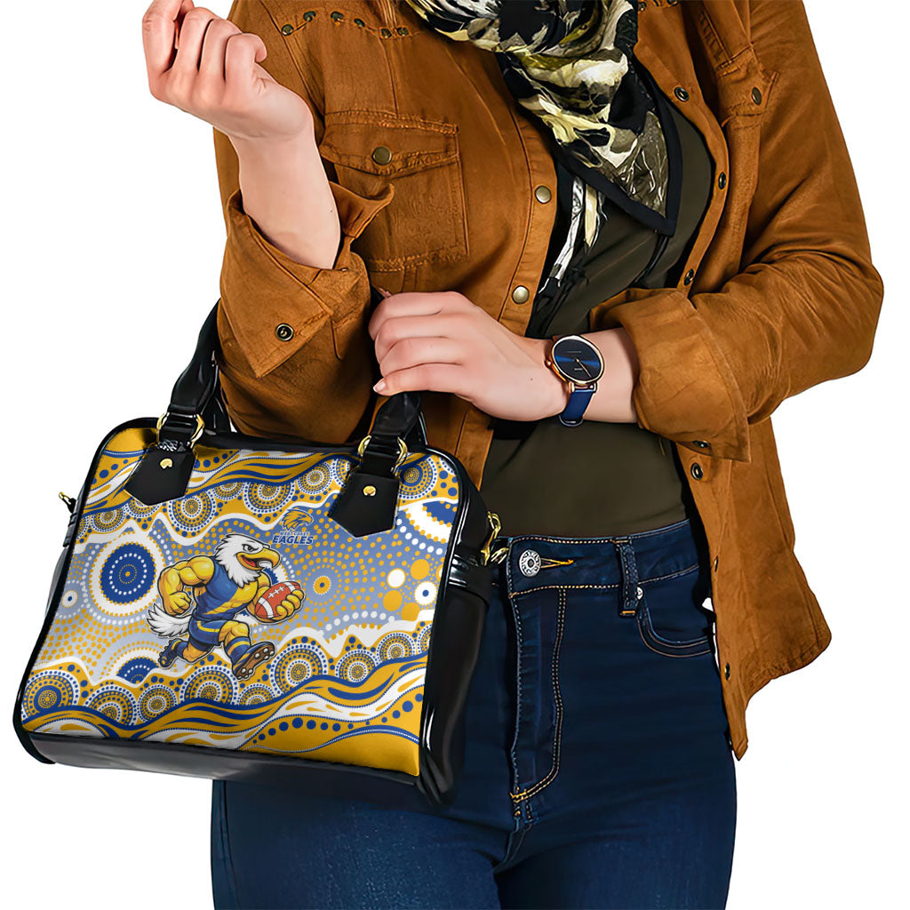 West Coast Eagles Shoulder Handbag Aboriginal Dot Pattern - Football Mascot Heritage Pride