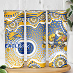 West Coast Eagles Skinny Tumbler Aboriginal Dot Pattern - Football Mascot Heritage Pride