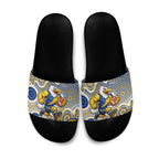 West Coast Eagles Slide Sandals Aboriginal Dot Pattern - Football Mascot Heritage Pride