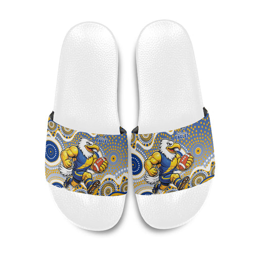 West Coast Eagles Slide Sandals Aboriginal Dot Pattern - Football Mascot Heritage Pride