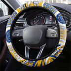 West Coast Eagles Steering Wheel Cover Aboriginal Dot Pattern - Football Mascot Heritage Pride