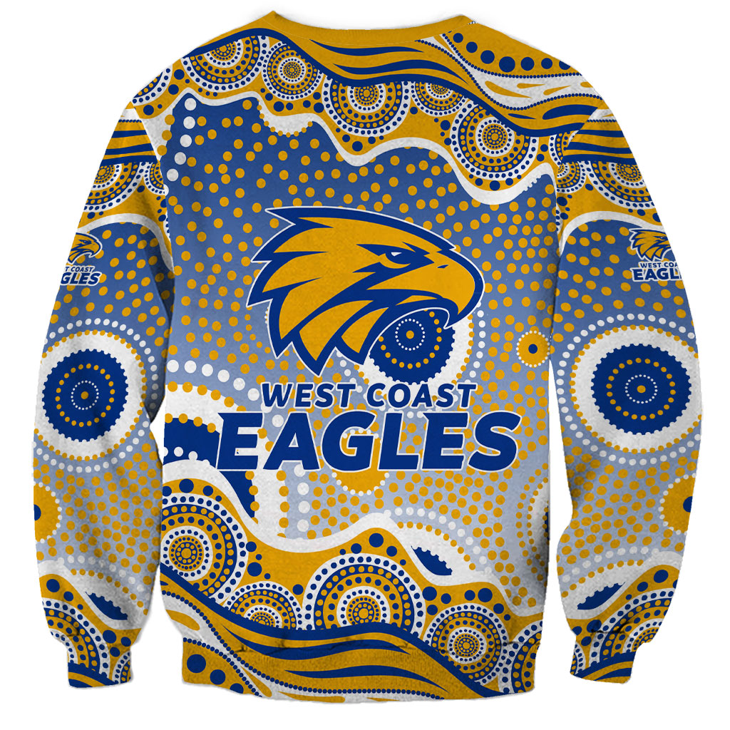 West Coast Eagles Sweatshirt Aboriginal Dot Pattern - Football Mascot Heritage Pride