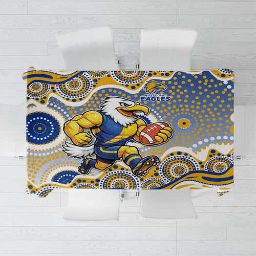 West Coast Eagles Tablecloth Aboriginal Dot Pattern - Football Mascot Heritage Pride