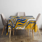 West Coast Eagles Tablecloth Aboriginal Dot Pattern - Football Mascot Heritage Pride