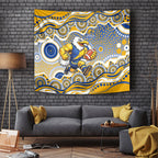 West Coast Eagles Tapestry Aboriginal Dot Pattern - Football Mascot Heritage Pride
