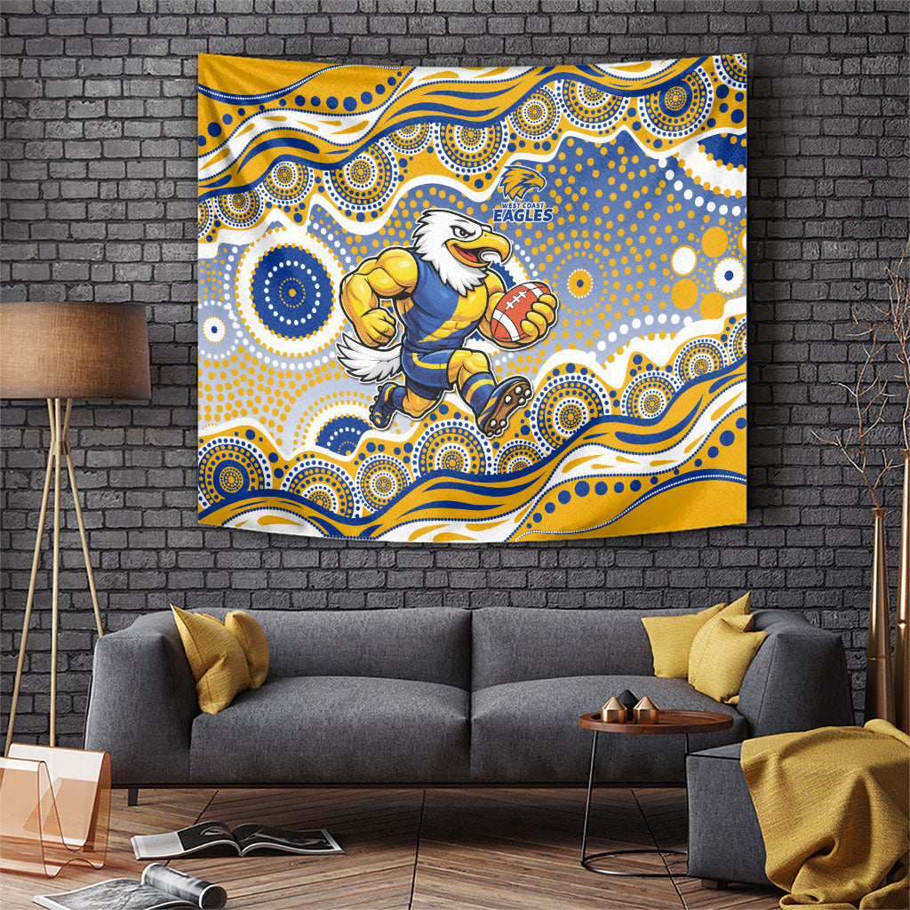 West Coast Eagles Tapestry Aboriginal Dot Pattern - Football Mascot Heritage Pride