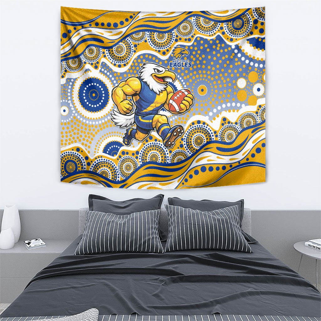 West Coast Eagles Tapestry Aboriginal Dot Pattern - Football Mascot Heritage Pride