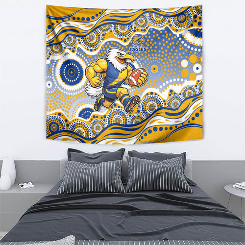 West Coast Eagles Tapestry Aboriginal Dot Pattern - Football Mascot Heritage Pride