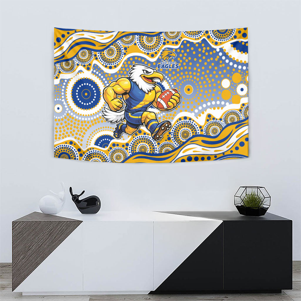 West Coast Eagles Tapestry Aboriginal Dot Pattern - Football Mascot Heritage Pride