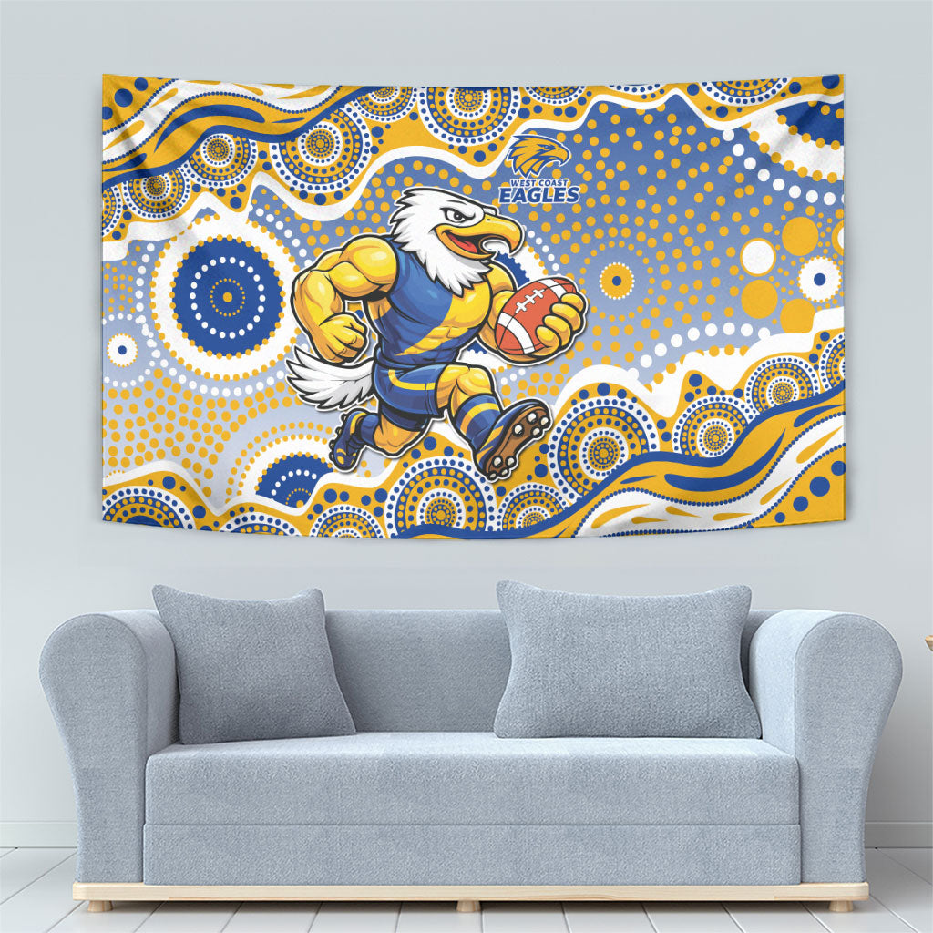 West Coast Eagles Tapestry Aboriginal Dot Pattern - Football Mascot Heritage Pride