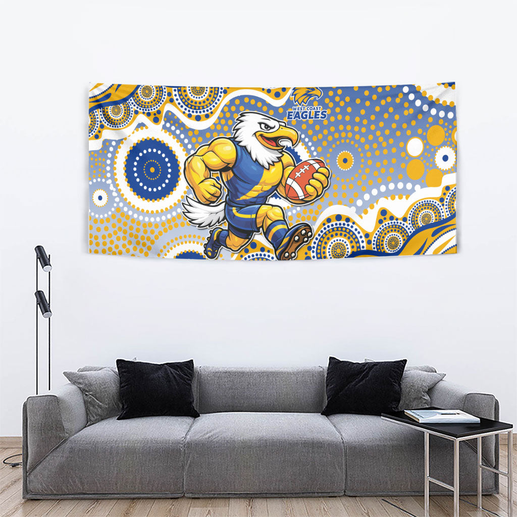 West Coast Eagles Tapestry Aboriginal Dot Pattern - Football Mascot Heritage Pride