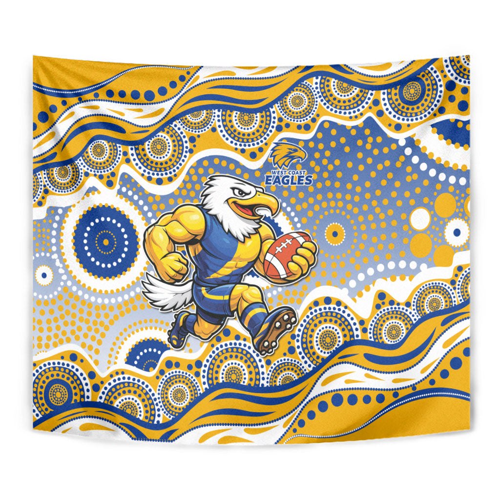 West Coast Eagles Tapestry Aboriginal Dot Pattern - Football Mascot Heritage Pride