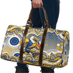 West Coast Eagles Travel Bag Aboriginal Dot Pattern - Football Mascot Heritage Pride