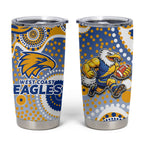 West Coast Eagles Tumbler Cup Aboriginal Dot Pattern - Football Mascot Heritage Pride