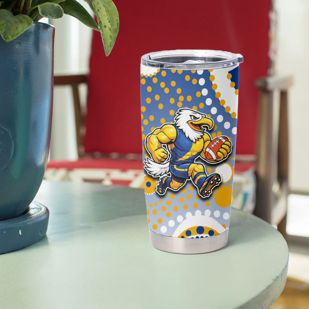 West Coast Eagles Tumbler Cup Aboriginal Dot Pattern - Football Mascot Heritage Pride
