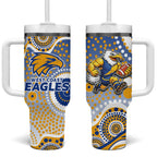 West Coast Eagles Tumbler With Handle Aboriginal Dot Pattern - Football Mascot Heritage Pride