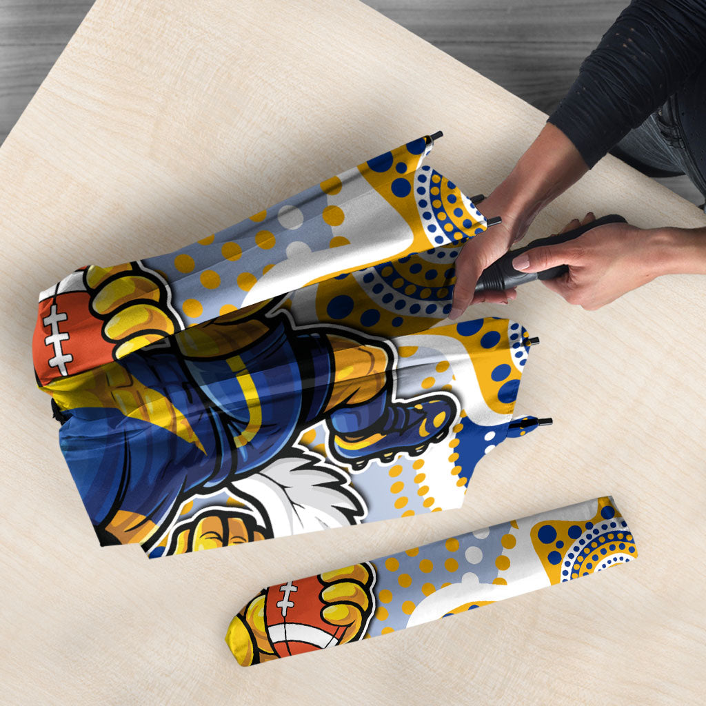 West Coast Eagles Umbrella Aboriginal Dot Pattern - Football Mascot Heritage Pride