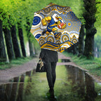 West Coast Eagles Umbrella Aboriginal Dot Pattern - Football Mascot Heritage Pride