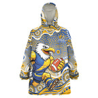 West Coast Eagles Wearable Blanket Hoodie Aboriginal Dot Pattern - Football Mascot Heritage Pride
