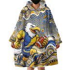 West Coast Eagles Wearable Blanket Hoodie Aboriginal Dot Pattern - Football Mascot Heritage Pride