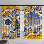 West Coast Eagles Window Curtain Aboriginal Dot Pattern - Football Mascot Heritage Pride