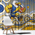 West Coast Eagles Window Curtain Aboriginal Dot Pattern - Football Mascot Heritage Pride