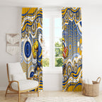 West Coast Eagles Window Curtain Aboriginal Dot Pattern - Football Mascot Heritage Pride