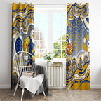 West Coast Eagles Window Curtain Aboriginal Dot Pattern - Football Mascot Heritage Pride