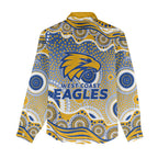 West Coast Eagles Women Casual Shirt Aboriginal Dot Pattern - Football Mascot Heritage Pride