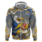 West Coast Eagles Zip Hoodie Aboriginal Dot Pattern - Football Mascot Heritage Pride