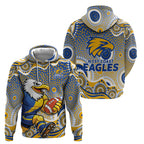 West Coast Eagles Zip Hoodie Aboriginal Dot Pattern - Football Mascot Heritage Pride